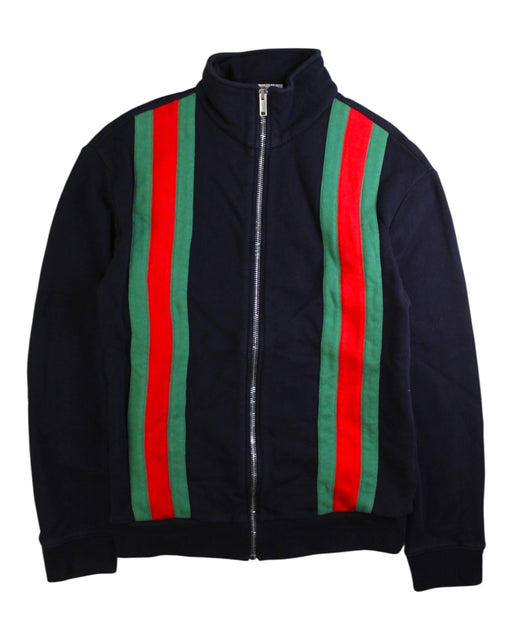 A Navy Lightweight Jackets from Gucci in size 10Y for boy. (Front View)