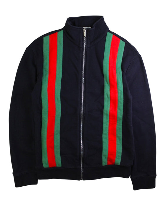 A Navy Lightweight Jackets from Gucci in size 10Y for boy. (Front View)