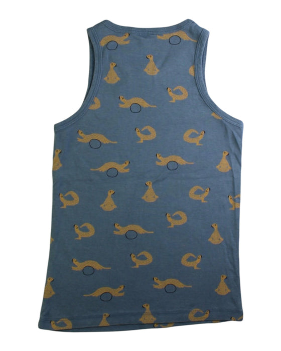 A Blue Sleeveless T Shirts from Trixie in size 10Y for boy. (Back View)