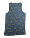 A Blue Sleeveless T Shirts from Trixie in size 10Y for boy. (Back View)