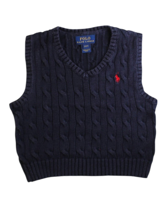A Navy Sweater Vests from Polo Ralph Lauren in size 2T for boy. (Front View)