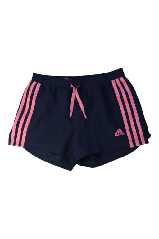 A Navy Active Shorts from Adidas in size 11Y for girl. (Front View)