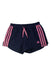 A Navy Active Shorts from Adidas in size 11Y for girl. (Front View)