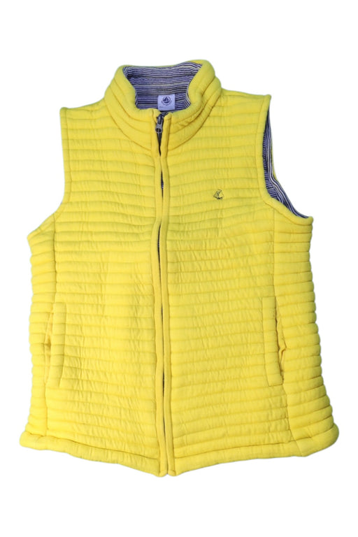 A Yellow Outerwear Vests from Petit Bateau in size 12Y for neutral. (Front View)