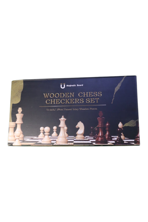 A Black Board Games & Puzzles from U Magnetic Board in size O/S for neutral. (Front View)