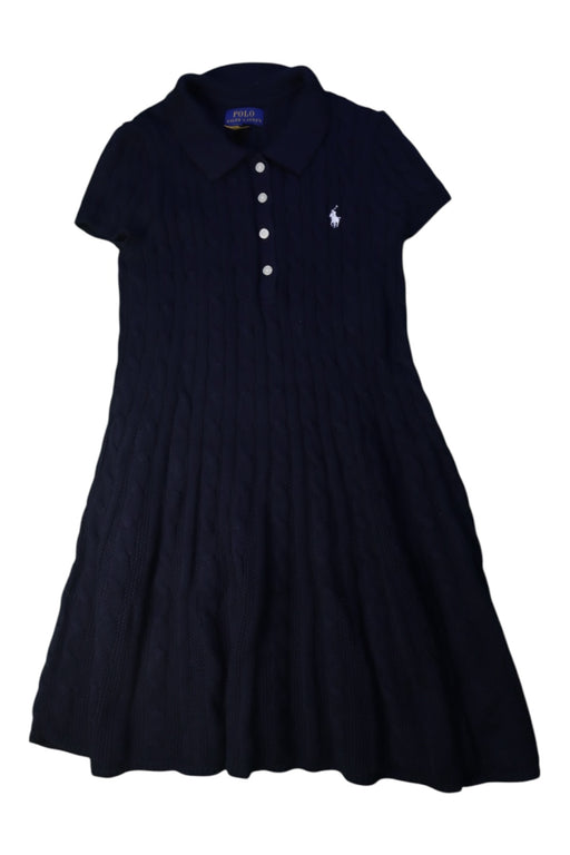 A Navy Short Sleeve Dresses from Polo Ralph Lauren in size 7Y for girl. (Front View)