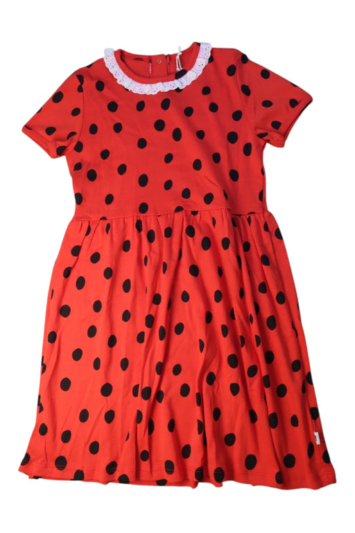 A Red Short Sleeve Dresses from Mini Rodini in size 7Y for girl. (Front View)