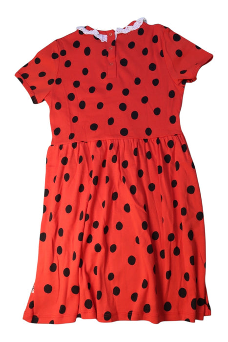 Red Mini Rodini Short Sleeve Dress 7Y