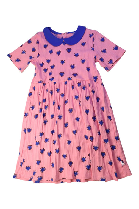 A Pink Short Sleeve Dresses from Mini Rodini in size 7Y for girl. (Front View)