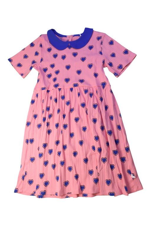A Pink Short Sleeve Dresses from Mini Rodini in size 7Y for girl. (Front View)