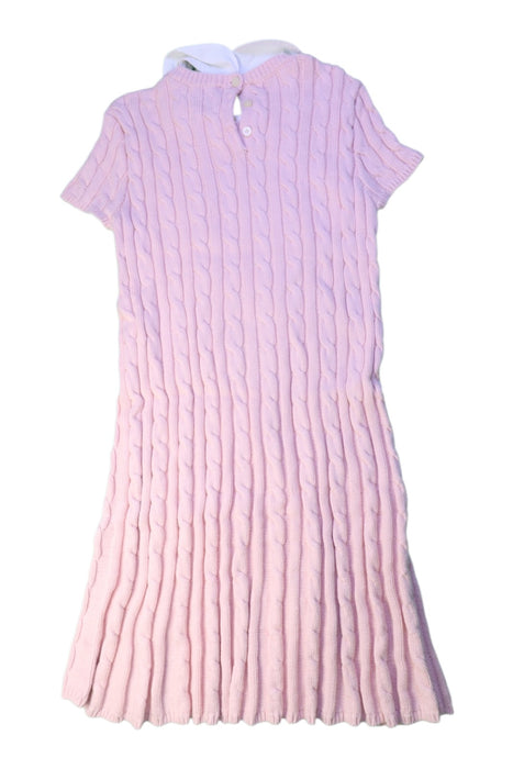 A Pink Short Sleeve Dresses from Polo Ralph Lauren in size 8Y for girl. (Back View)