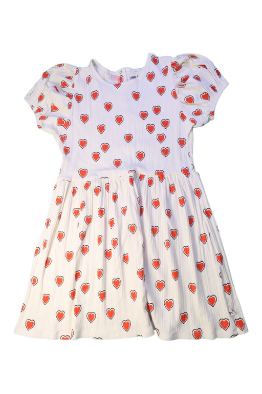 A White Short Sleeve Dresses from Mini Rodini in size 9Y for girl. (Front View)