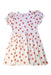 A White Short Sleeve Dresses from Mini Rodini in size 9Y for girl. (Front View)