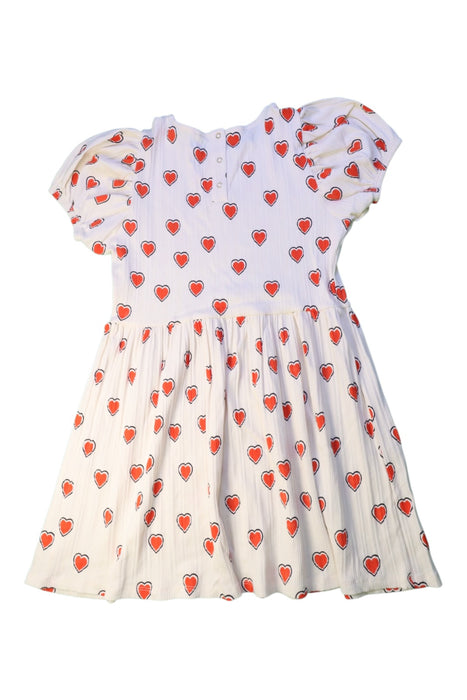 A White Short Sleeve Dresses from Mini Rodini in size 9Y for girl. (Back View)