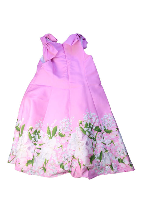 A Pink Sleeveless Dresses from Mama Luma in size 9Y for girl. (Back View)