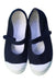 A Navy Flats from Jacadi in size 9Y for girl. (Back View)
