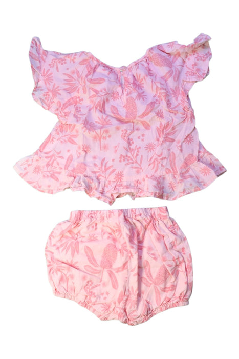 A Pink Shorts Sets from Seed in size 12-18M for girl. (Back View)