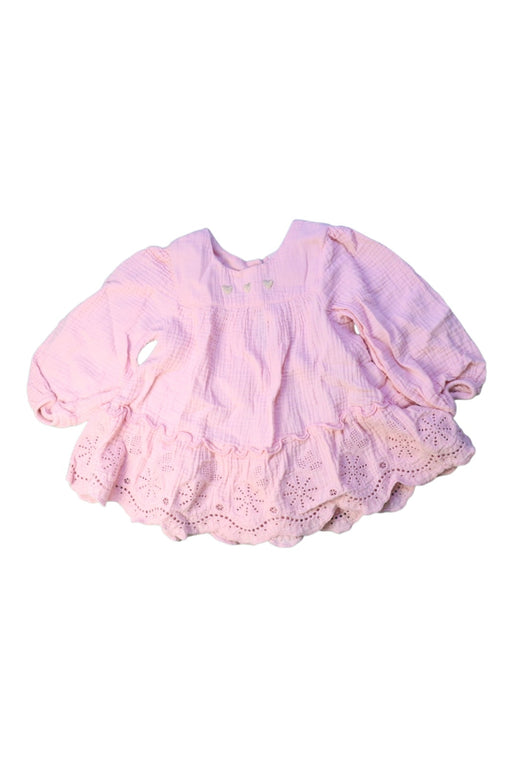 A Pink Long Sleeve Tops from Orchestra in size 12-18M for girl. (Front View)