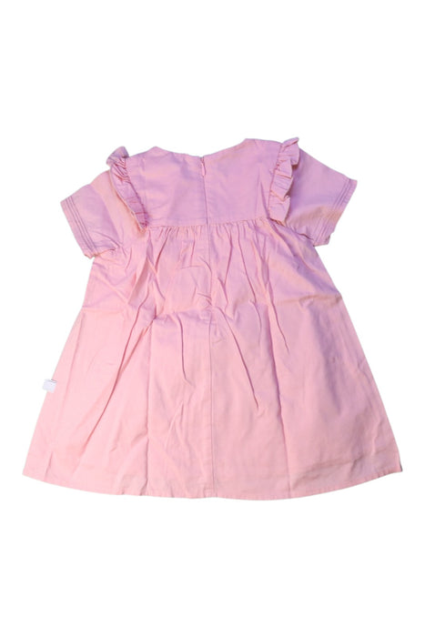A Pink Short Sleeve Dresses from Petit Bateau in size 18-24M for girl. (Back View)