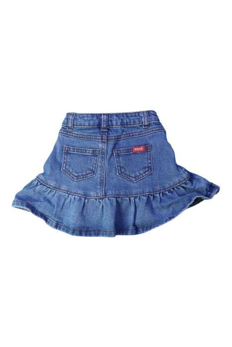 A Blue Short Skirts from Seed in size 2T for girl. (Back View)