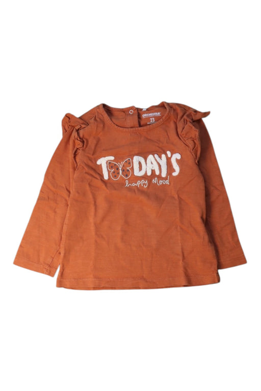 A Orange Long Sleeve Tops from Orchestra in size 18-24M for girl. (Front View)