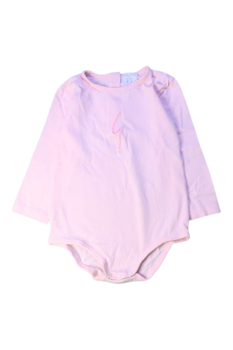 A Pink Long Sleeve Bodysuits from Agnes b. in size 12-18M for girl. (Front View)