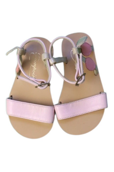 A Pink Sandals from Bonpoint in size 12-18M for girl. (Back View)