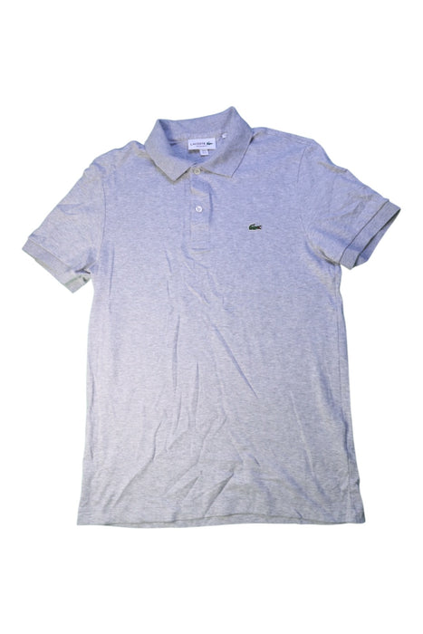 A Grey Short Sleeve Polos from Lacoste in size 14Y for boy. (Front View)