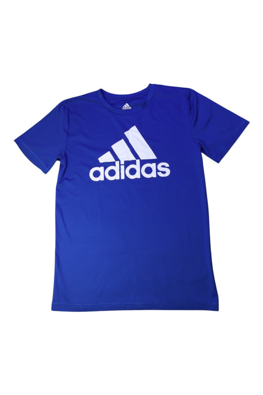 A Blue Short Sleeve T Shirts from Adidas in size 10Y for boy. (Front View)