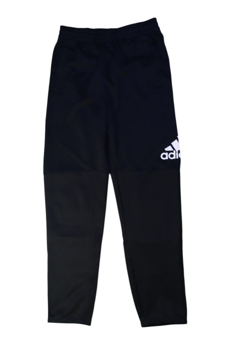 A Black Active Pants from Adidas in size 7Y for girl. (Front View)
