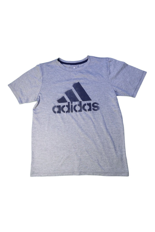 A Grey Short Sleeve T Shirts from Adidas in size 10Y for neutral. (Front View)