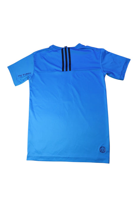 A Blue Short Sleeve T Shirts from Adidas in size 9Y for boy. (Back View)