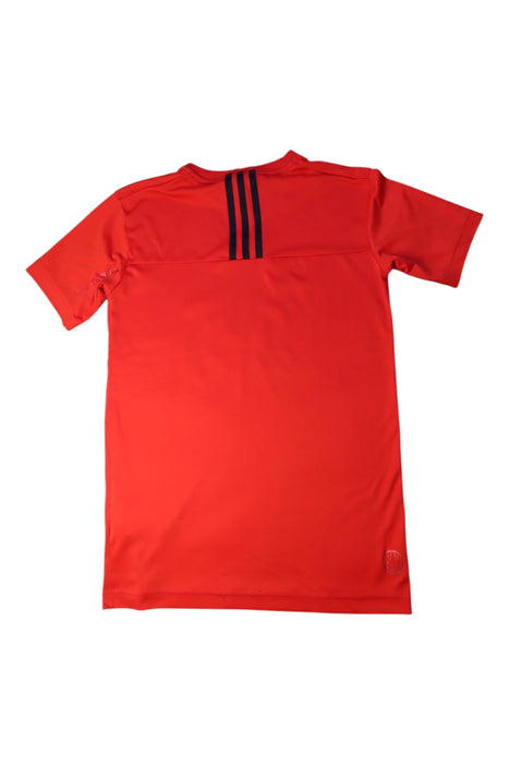 A Red Active Tops from Adidas in size 9Y for girl. (Back View)