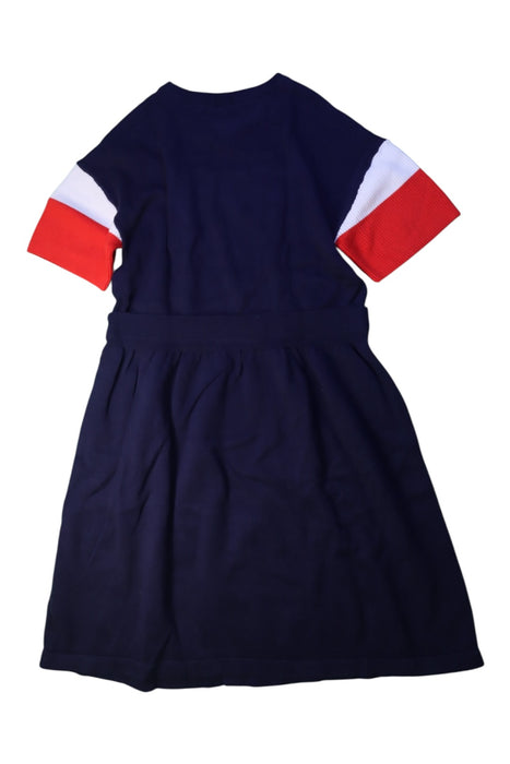 A Navy Short Sleeve Dresses from Tommy Hilfiger in size 10Y for girl. (Back View)