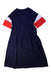 A Navy Short Sleeve Dresses from Tommy Hilfiger in size 10Y for girl. (Back View)