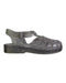 A Silver Sandals from Mini Melissa in size 4T for girl. (Front View)