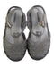 A Silver Sandals from Mini Melissa in size 4T for girl. (Back View)
