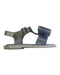 A Silver Sandals from Mini Melissa in size 3T for girl. (Front View)