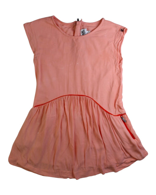 A Peach Short Sleeve Dresses from Karl Lagerfeld in size 5T for girl. (Front View)