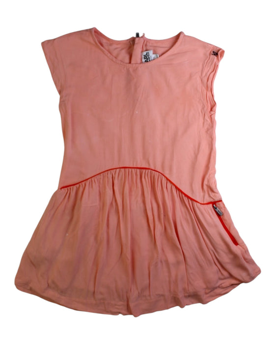 A Peach Short Sleeve Dresses from Karl Lagerfeld in size 5T for girl. (Front View)