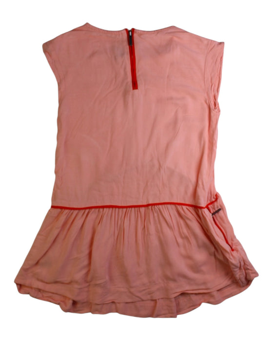 A Peach Short Sleeve Dresses from Karl Lagerfeld in size 5T for girl. (Back View)