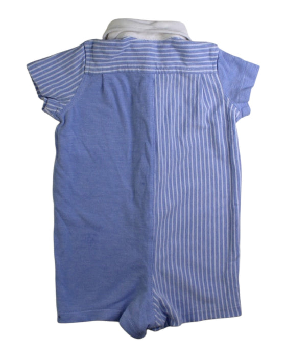 A Blue Short Sleeve Rompers from Ralph Lauren in size 3-6M for boy. (Back View)