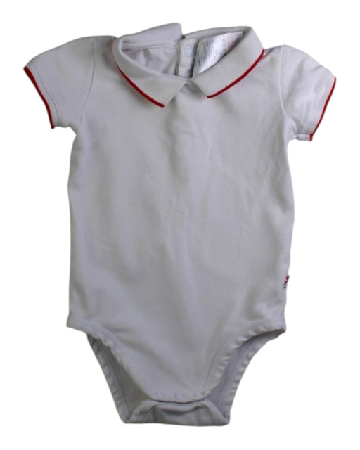 A White Short Sleeve Bodysuits from Jacadi in size 6-12M for neutral. (Front View)