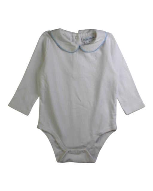 A White Long Sleeve Bodysuits from Ralph Lauren in size 6-12M for boy. (Front View)