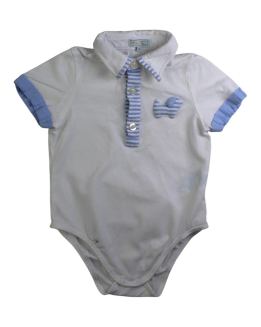 A White Short Sleeve Bodysuits from Nicholas & Bears in size 12-18M for boy. (Front View)