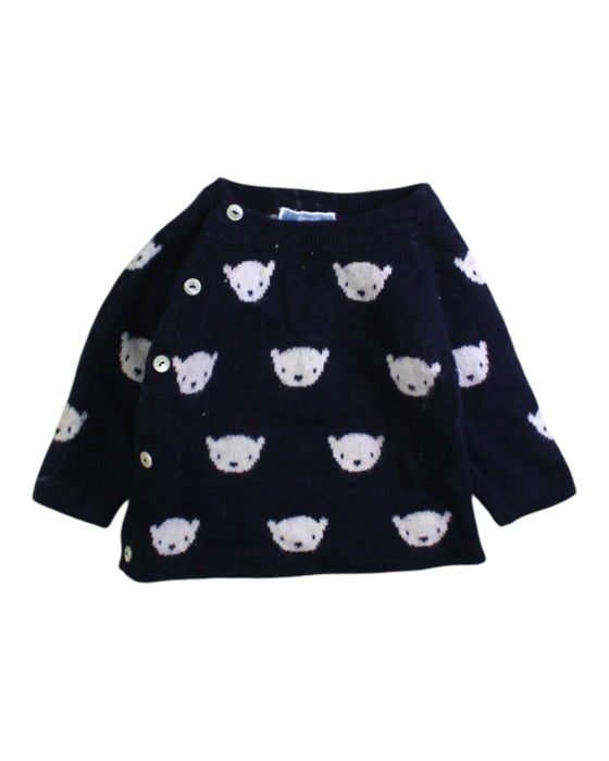A Navy Long Sleeve Tops from Jacadi in size 0-3M for neutral. (Front View)