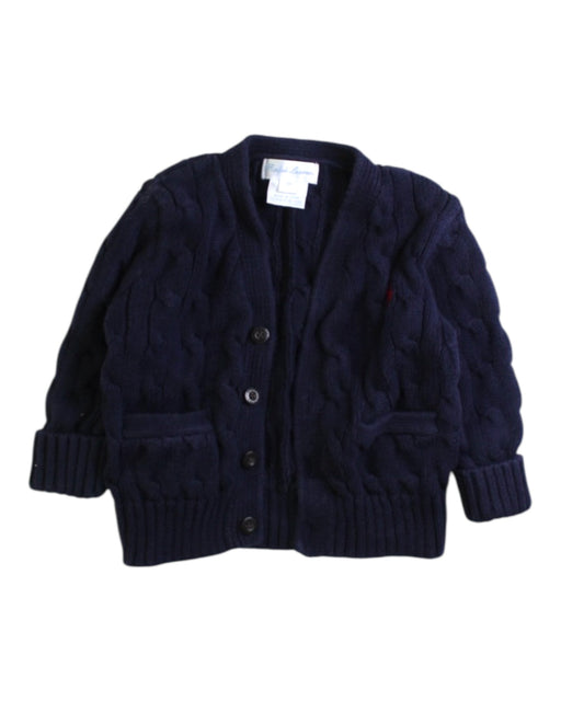 A Navy Cardigans from Ralph Lauren in size 6-12M for boy. (Front View)
