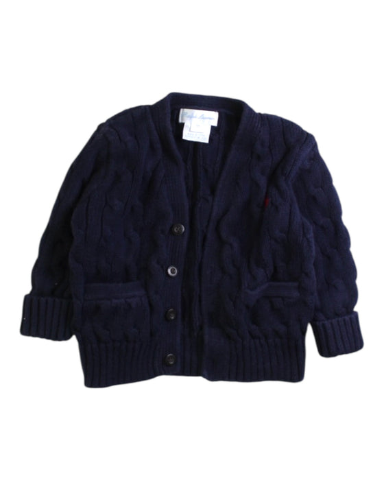 A Navy Cardigans from Ralph Lauren in size 6-12M for boy. (Front View)