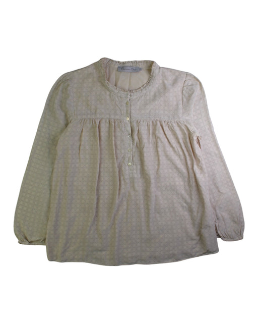A Ivory Long Sleeve Shirts from Dior in size 10Y for girl. (Front View)