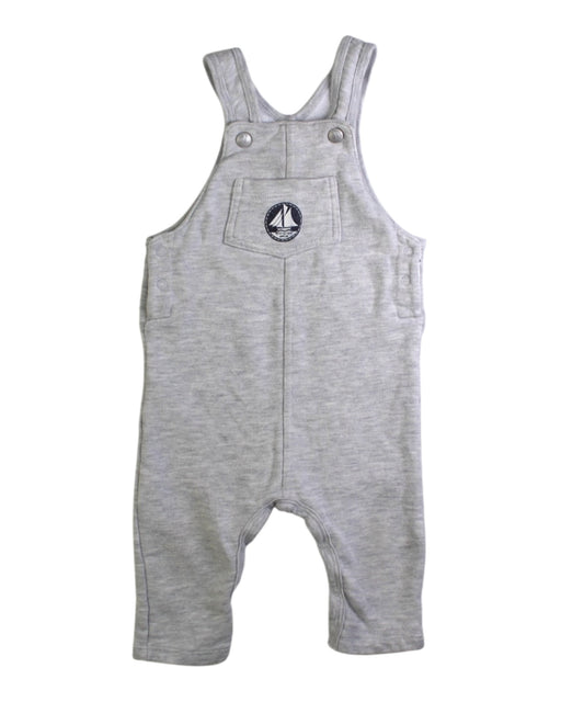 A Grey Long Overalls from Petit Bateau in size 3-6M for boy. (Front View)